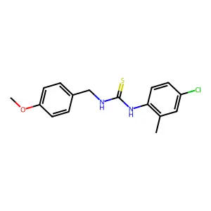 1-(4-Chloro-2-methylphenyl)-3-(4-methoxybenzyl)thiourea structure