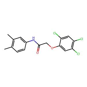 N-(3,4-dimethylphenyl)-2-(2,4,5-trichlorophenoxy)acetamide structure