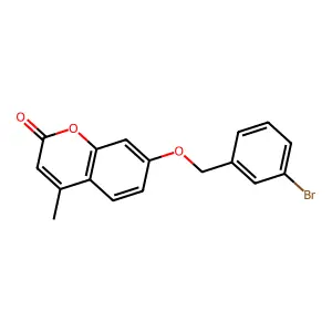 7-[(3-bromobenzyl)oxy]-4-methyl-2H-chromen-2-one structure