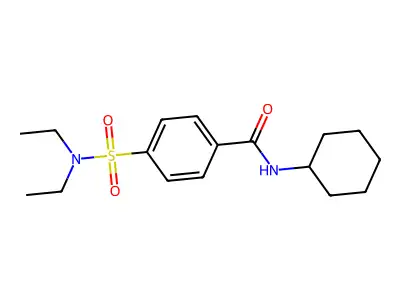 N-cyclohexyl-4-(diethylsulfamoyl)benzamide structure