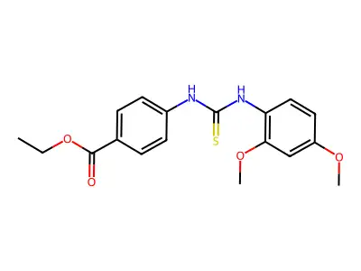 Ethyl 4-{[(2,4-dimethoxyphenyl)carbamothioyl]amino}benzoate structure