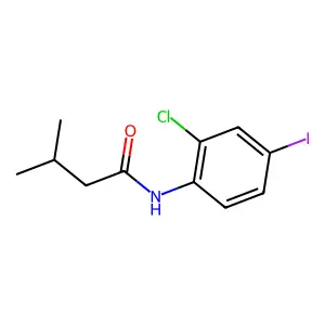N-(2-chloro-4-iodophenyl)-3-methylbutanamide structure