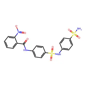 2-nitro-N-[4-[(4-sulfamoylphenyl)sulfamoyl]phenyl]benzamide structure