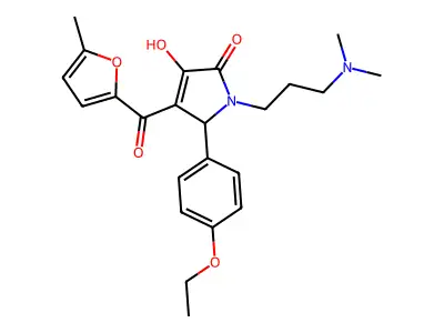 1-[3-(dimethylamino)propyl]-5-(4-ethoxyphenyl)-3-hydroxy-4-(5-methylfuran-2-carbonyl)-2,5-dihydro-1H-pyrrol-2-one structure