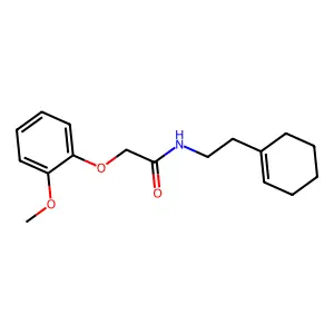 N-[2-(cyclohexen-1-yl)ethyl]-2-(2-methoxyphenoxy)acetamide structure