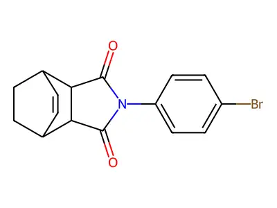 2-(4-bromophenyl)-3a,4,7,7a-tetrahydro-1H-4,7-ethanoisoindole-1,3(2H)-dione structure
