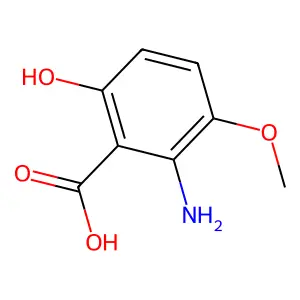 2-Amino-6-hydroxy-3-methoxybenzoic acid structure