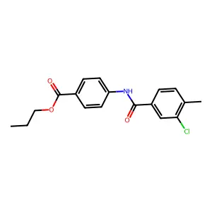 Propyl 4-[(3-chloro-4-methylbenzoyl)amino]benzoate structure
