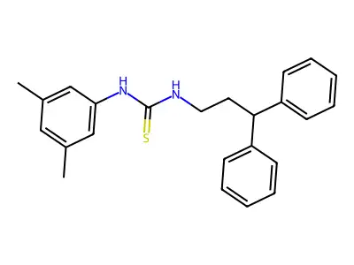 1-(3,5-Dimethylphenyl)-3-(3,3-diphenylpropyl)thiourea structure