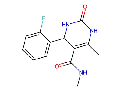 4-(2-fluorophenyl)-N,6-dimethyl-2-oxo-1,2,3,4-tetrahydropyrimidine-5-carboxamide structure
