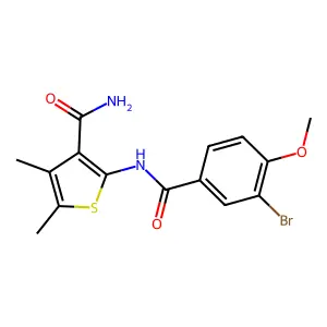 2-[(3-Bromo-4-methoxybenzoyl)amino]-4,5-dimethylthiophene-3-carboxamide structure