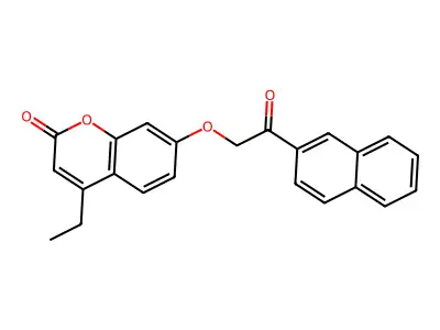 4-ethyl-7-[2-(2-naphthyl)-2-oxoethoxy]-2H-chromen-2-one structure
