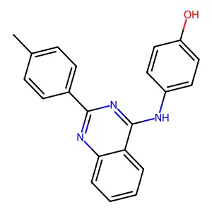 4-{[2-(4-Methylphenyl)quinazolin-4-yl]amino}phenol structure