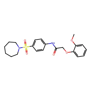 N-[4-(azepan-1-ylsulfonyl)phenyl]-2-(2-methoxyphenoxy)acetamide structure