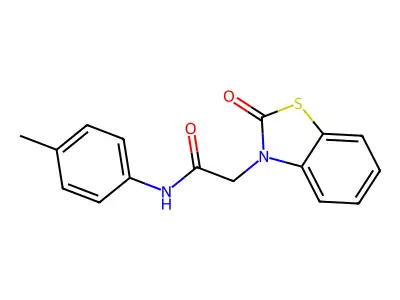 N-(4-methylphenyl)-2-(2-oxo-1,3-benzothiazol-3-yl)acetamide structure