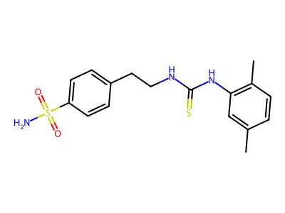 1-(2,5-Dimethylphenyl)-3-[2-(4-sulfamoylphenyl)ethyl]thiourea structure