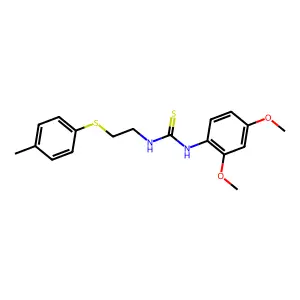 1-(2,4-Dimethoxyphenyl)-3-[2-(4-methylphenyl)sulfanylethyl]thiourea structure