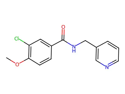 3-chloro-4-methoxy-N-(3-pyridinylmethyl)benzamide structure