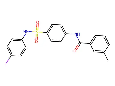 N-[4-[(4-iodophenyl)sulfamoyl]phenyl]-3-methylbenzamide structure