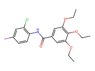 N-(2-chloro-4-iodophenyl)-3,4,5-triethoxybenzamide structure