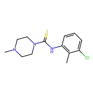 N-(3-chloro-2-methylphenyl)-4-methylpiperazine-1-carbothioamide structure
