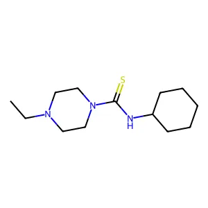 N-cyclohexyl-4-ethylpiperazine-1-carbothioamide structure