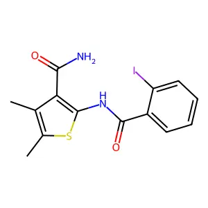 2-[(2-Iodobenzoyl)amino]-4,5-dimethyl-3-thiophenecarboxamide structure