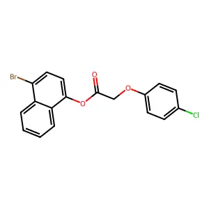4-Bromo-1-naphthyl (4-chlorophenoxy)acetate structure