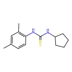 1-Cyclopentyl-3-(2,4-dimethylphenyl)thiourea structure