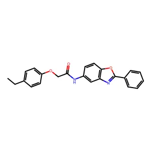 2-(4-ethylphenoxy)-N-(2-phenyl-1,3-benzoxazol-5-yl)acetamide structure