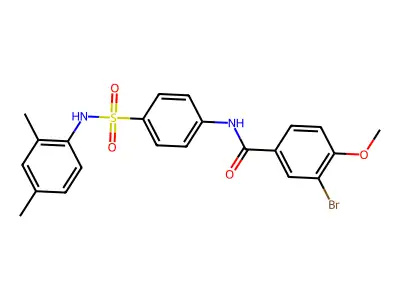 3-bromo-N-[4-[(2,4-dimethylphenyl)sulfamoyl]phenyl]-4-methoxybenzamide structure