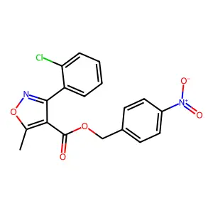 (4-Nitrophenyl)methyl 3-(2-chlorophenyl)-5-methyl-1,2-oxazole-4-carboxylate structure