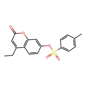 4-ethyl-2-oxo-2H-chromen-7-yl 4-methylbenzene-1-sulfonate structure