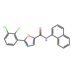 5-(2,3-dichlorophenyl)-N-naphthalen-1-ylfuran-2-carboxamide structure