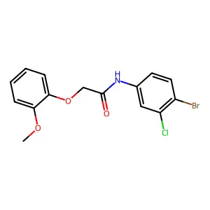 N-(4-bromo-3-chlorophenyl)-2-(2-methoxyphenoxy)acetamide structure