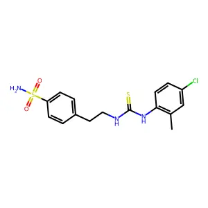 1-(4-Chloro-2-methylphenyl)-3-[2-(4-sulfamoylphenyl)ethyl]thiourea structure