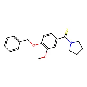 [4-(Benzyloxy)-3-methoxyphenyl](pyrrolidin-1-yl)methanethione structure