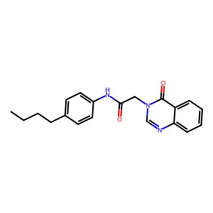 N-(4-butylphenyl)-2-(4-oxoquinazolin-3-yl)acetamide structure