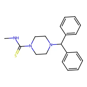 4-(diphenylmethyl)-N-methylpiperazine-1-carbothioamide structure
