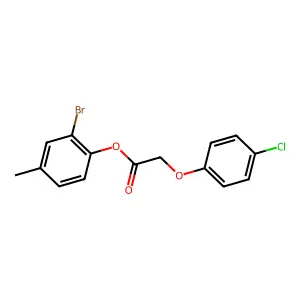 2-Bromo-4-methylphenyl (4-chlorophenoxy)acetate structure