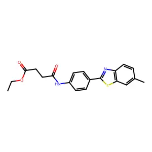 Ethyl 4-[4-(6-methyl-1,3-benzothiazol-2-yl)anilino]-4-oxobutanoate structure