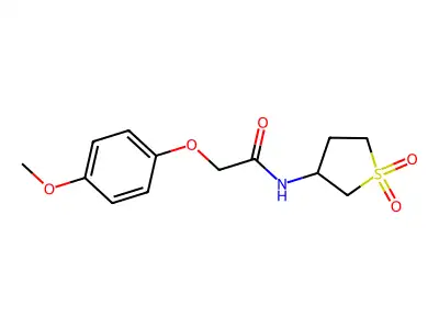 N-(1,1-dioxothiolan-3-yl)-2-(4-methoxyphenoxy)acetamide structure