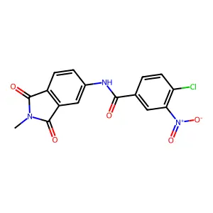 4-chloro-N-(2-methyl-1,3-dioxoisoindol-5-yl)-3-nitrobenzamide structure