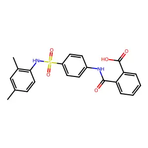 2-({4-[(2,4-Dimethylanilino)sulfonyl]anilino}carbonyl)benzoic acid structure