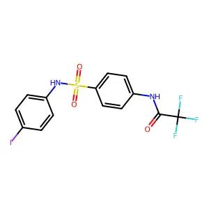 2,2,2-trifluoro-N-[4-[(4-iodophenyl)sulfamoyl]phenyl]acetamide structure