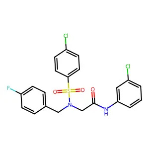 N-(3-chlorophenyl)-2-[(4-chlorophenyl)sulfonyl-[(4-fluorophenyl)methyl]amino]acetamide structure