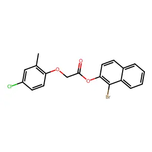 1-Bromo-2-naphthyl (4-chloro-2-methylphenoxy)acetate structure