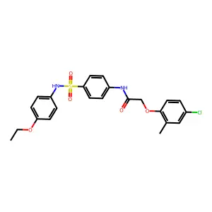 2-(4-chloro-2-methylphenoxy)-N-[4-[(4-ethoxyphenyl)sulfamoyl]phenyl]acetamide structure