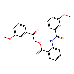 2-(3-Methoxyphenyl)-2-oxoethyl 2-[(3-methoxybenzoyl)amino]benzoate structure