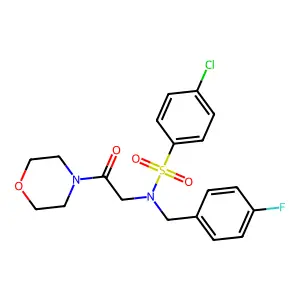 4-chloro-N-(4-fluorobenzyl)-N-[2-(morpholin-4-yl)-2-oxoethyl]benzenesulfonamide structure